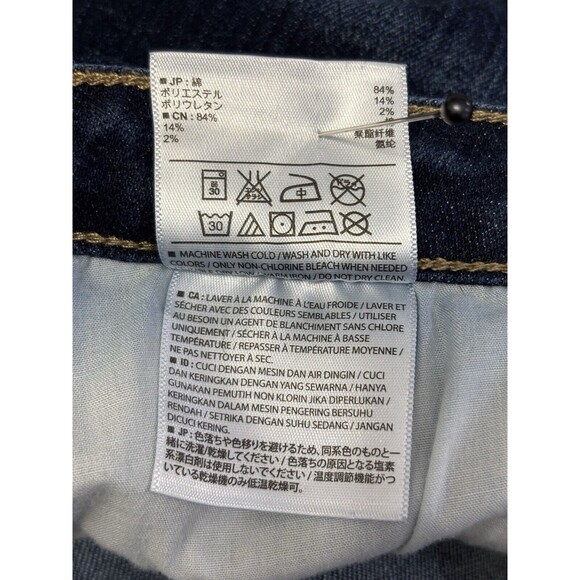 Old Navy Womens Relaxed Fit Straight Droit Jeans Dark‎ Wash High Rise Stretch 18 - Picture 6 of 6
